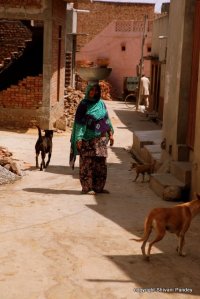 A woman surprised to see me