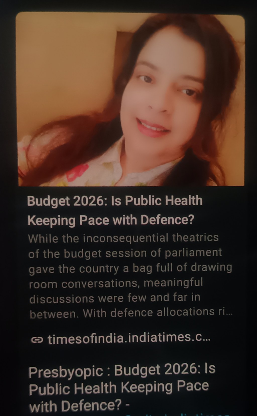 Is public health keeping pace with defence article @ Times of&nbsp;India