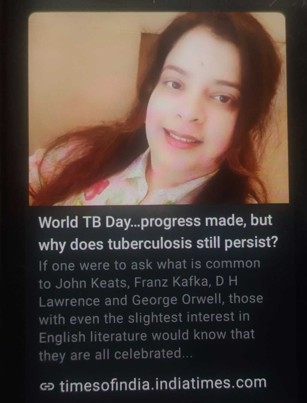 World TB Day article @Times of&nbsp;India